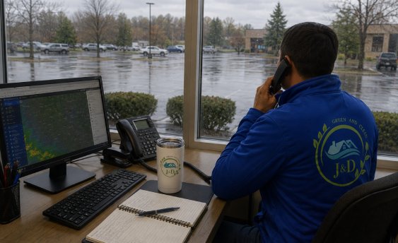 Winter storm monitoring and commercial snow response